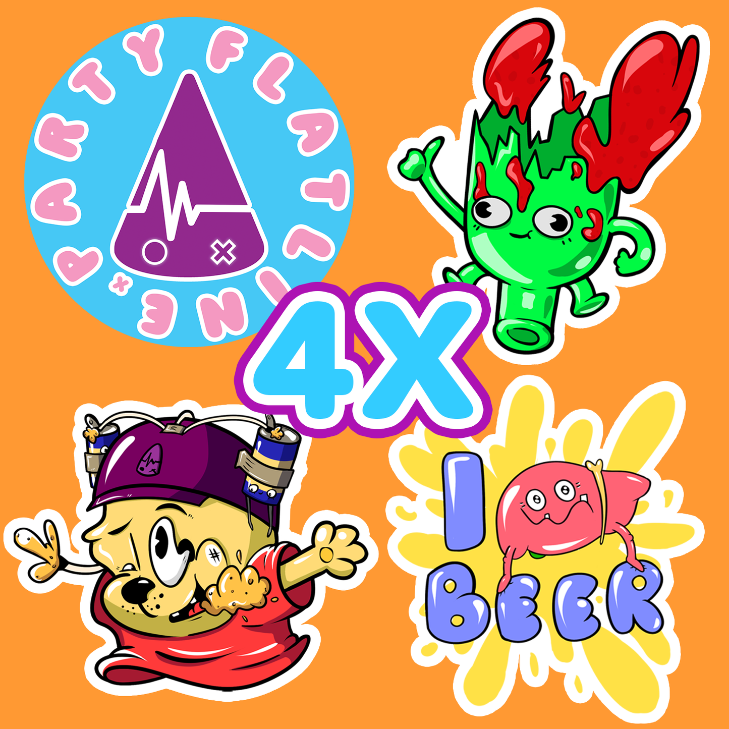 4x Sticker Pack Collection